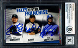 Ken Griffey Jr., Ichiro Suzuki & Felix Hernandez Autographed 2019 Topps Faces of the Franchise Black Card #FOF-26 Seattle Mariners Auto Grade Gem Mint 10 #135/299 Beckett BAS #17830096