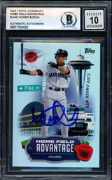 Ichiro Suzuki Autographed 2023 Topps Home Field Advantage Card #LHA-1 Seattle Mariners Auto Grade Gem Mint 10 Beckett BAS #17830093
