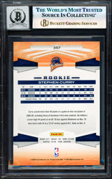 Stephen Curry Autographed 2009-10 Panini Card #357 Golden State Warriors Auto Grade Gem Mint 10 Beckett BAS #17855522