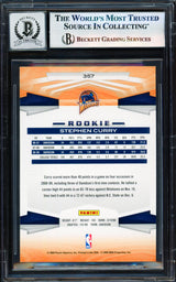 Stephen Curry Autographed 2009-10 Panini Card #357 Golden State Warriors Auto Grade Gem Mint 10 Beckett BAS #17855523