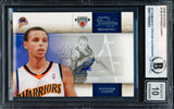 Stephen Curry Autographed 2009-10 Panini Donruss Studio Card #129 Golden State Warriors Auto Grade Gem Mint 10 Beckett BAS #17855542