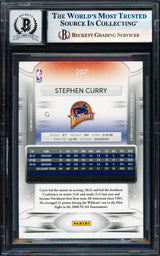 Stephen Curry Autographed 2009-10 Panini Prestige Card #207 Golden State Warriors Auto Grade Gem Mint 10 Beckett BAS #17855547