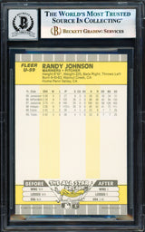 Randy Johnson Autographed 1989 Fleer Update Card #U-59 Seattle Mariners Auto Grade Gem Mint 10 Beckett BAS #17855629