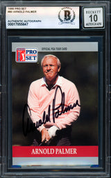 Arnold Palmer Autographed 1990 Pro Set Card #80 Auto Grade Gem Mint 10 Beckett BAS #17855647