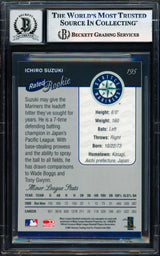 Ichiro Suzuki Autographed 2001 Donruss Baseball's Best Silver Card #195 Seattle Mariners Auto Grade Gem Mint 10 Beckett BAS #17855934