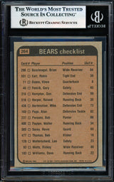 Walter Payton & Dan Hampton Autographed 1981 Topps Card #264 Chicago Bears Beckett BAS #17856582