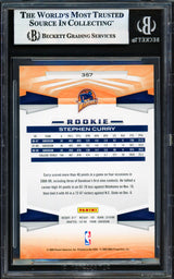 Stephen Curry Autographed 2009-10 Panini Rookie Card #357 Golden State Warriors Beckett BAS #17856629