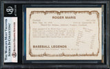 Roger Maris Autographed 1983 Pacific Baseball Legends Card #101 Kansas City A's Beckett BAS #17856402