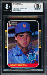 Randy Myers Autographed 1987 Donruss Rookie Card #29 New York Mets Beckett BAS #17856409