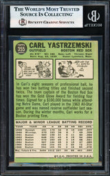 Carl Yastrzemski Autographed 1967 Topps Card #355 Boston Red Sox Beckett BAS #17856560