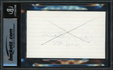 Ray Nitschke Autographed 3x5 Index Card Green Bay Packers "HOF 1978" Beckett BAS #17402439