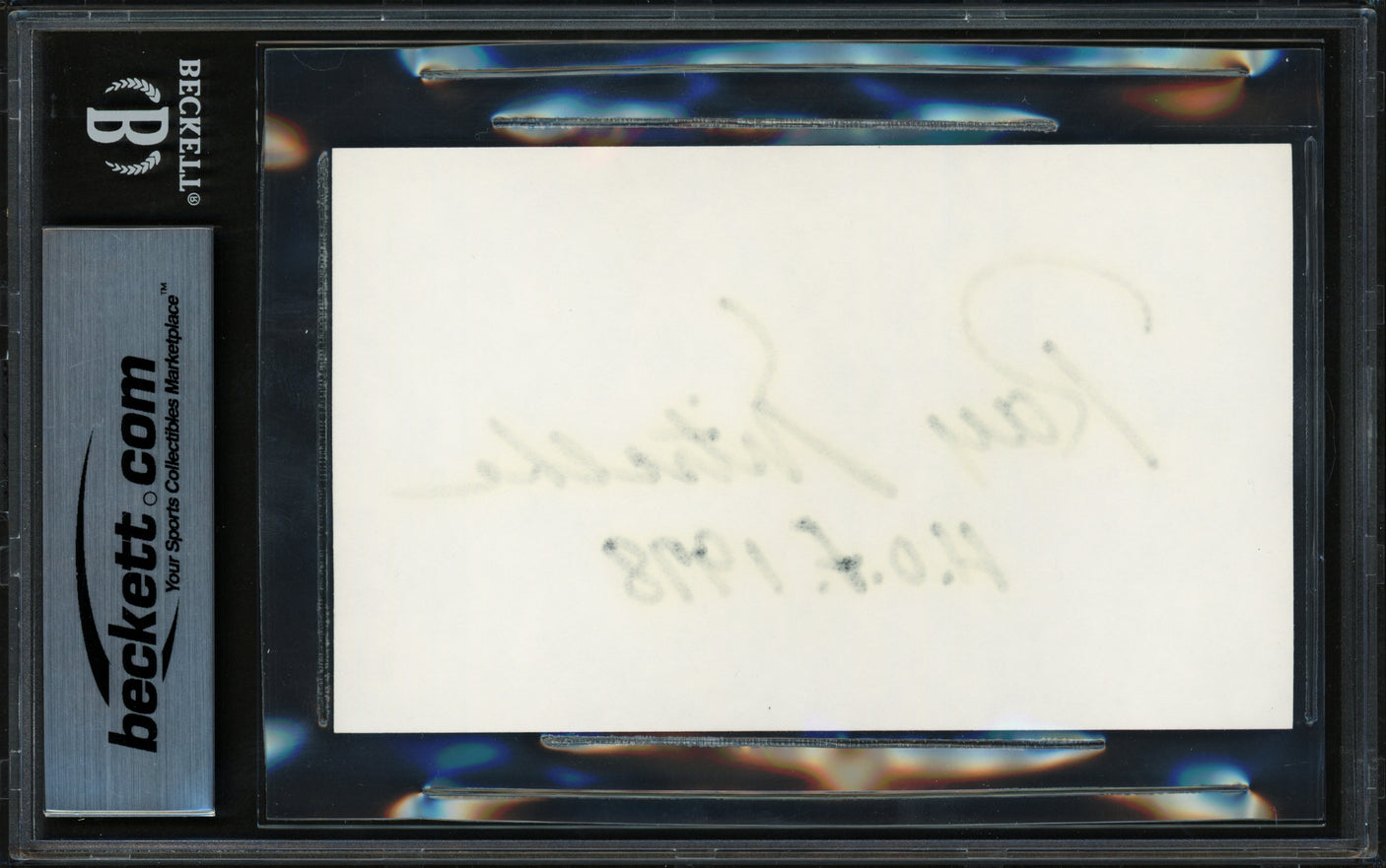 Ray Nitschke Autographed 3x5 Index Card Green Bay Packers "HOF 1978" Beckett BAS #17402440