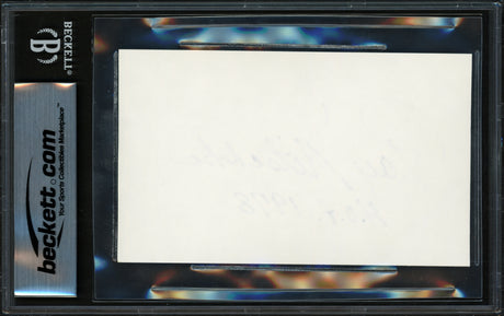 Ray Nitschke Autographed 3x5 Index Card Green Bay Packers "HOF 1978" Beckett BAS #17402437