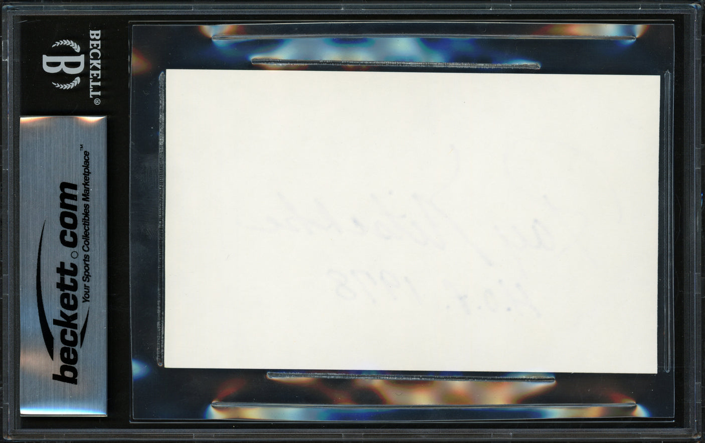 Ray Nitschke Autographed 3x5 Index Card Green Bay Packers "HOF 1978" Beckett BAS #17402437