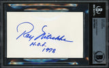 Ray Nitschke Autographed 3x5 Index Card Green Bay Packers "HOF 1978" Beckett BAS #17402441