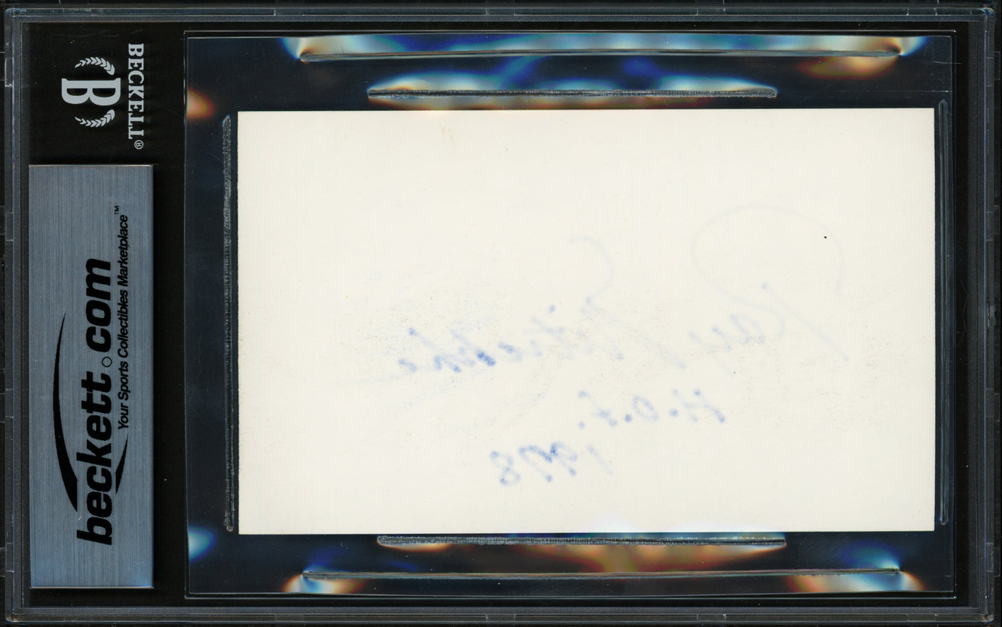 Ray Nitschke Autographed 3x5 Index Card Green Bay Packers "HOF 1978" Beckett BAS #17402441