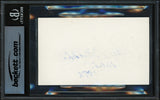 Ray Nitschke Autographed 3x5 Index Card Green Bay Packers "HOF 1978" Beckett BAS #17402441