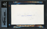 Ray Nitschke Autographed 3x5 Index Card Green Bay Packers Auto Grade Gem Mint 10 "#66" Beckett BAS #17401907