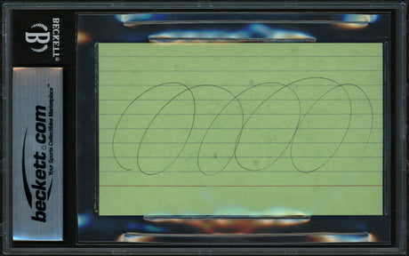Ray Nitschke Autographed 3x5 Index Card Green Bay Packers Auto Grade Gem Mint 10 "HOF 1978" Beckett BAS #17401911