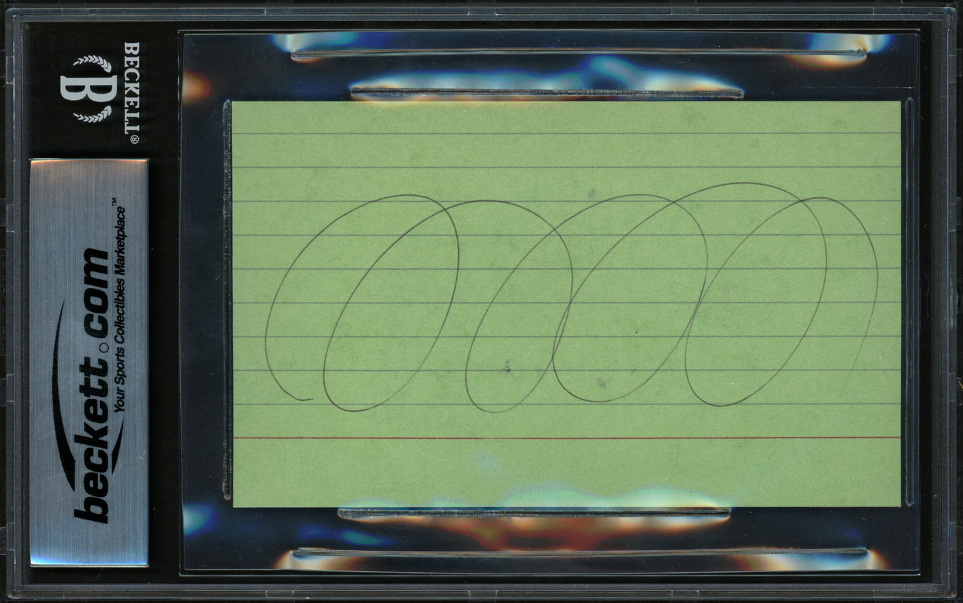 Ray Nitschke Autographed 3x5 Index Card Green Bay Packers Auto Grade Gem Mint 10 "HOF 1978" Beckett BAS #17401911