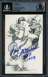 Ray Nitschke Autographed Postcard Green Bay Packers Auto Grade Gem Mint 10 "HOF 1978" Beckett BAS #17401885