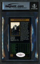 Arnold Palmer Autographed 1993 1993 Grand Slam Ventures Masters Card Auto Grade Gem Mint 10 Beckett BAS #17856659