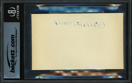 Connie Mack Autographed 3x5 Cut Signature Philadelphia A's Auto Grade Gem Mint 10 Beckett BAS #17856663