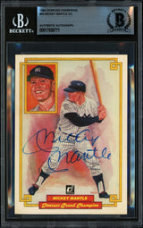Mickey Mantle Autographed 1984 Donruss Grand Champions Card #50 New York Yankees Beckett BAS #17856771