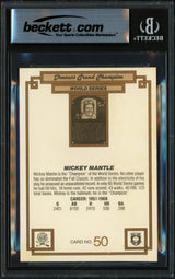 Mickey Mantle Autographed 1984 Donruss Grand Champions Card #50 New York Yankees Beckett BAS #17856771
