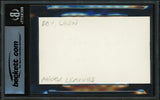 Leon Day Autographed 3x5 Index Card Negro Leagues "Good Luck" Beckett BAS #17856792