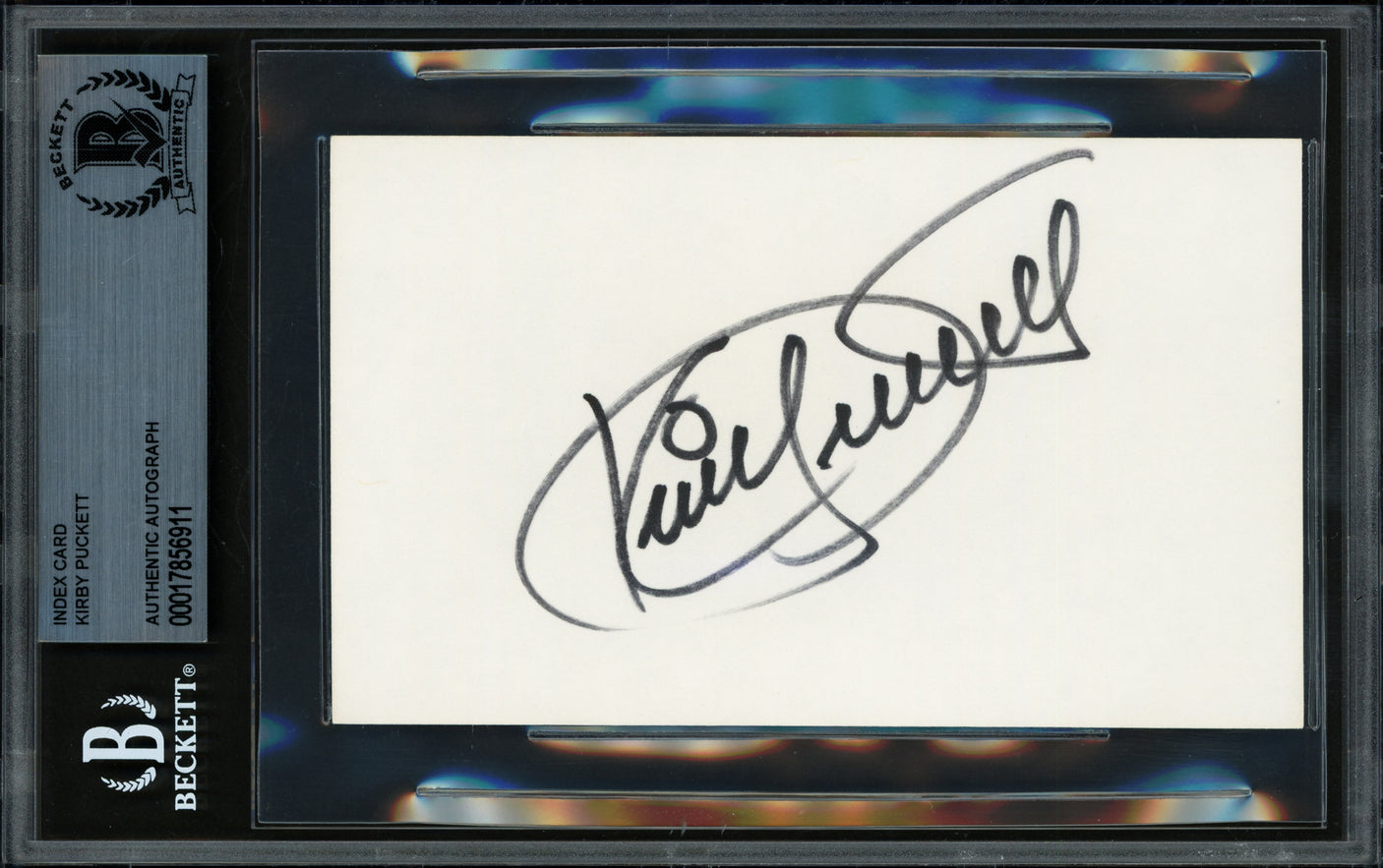 Kirby Puckett Autographed 3x5 Index Card Minnesota Twins Beckett BAS #17856911