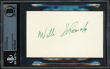 Willie Shoemaker Autographed 3x5 Index Card Horse Jockey Beckett BAS #17857339