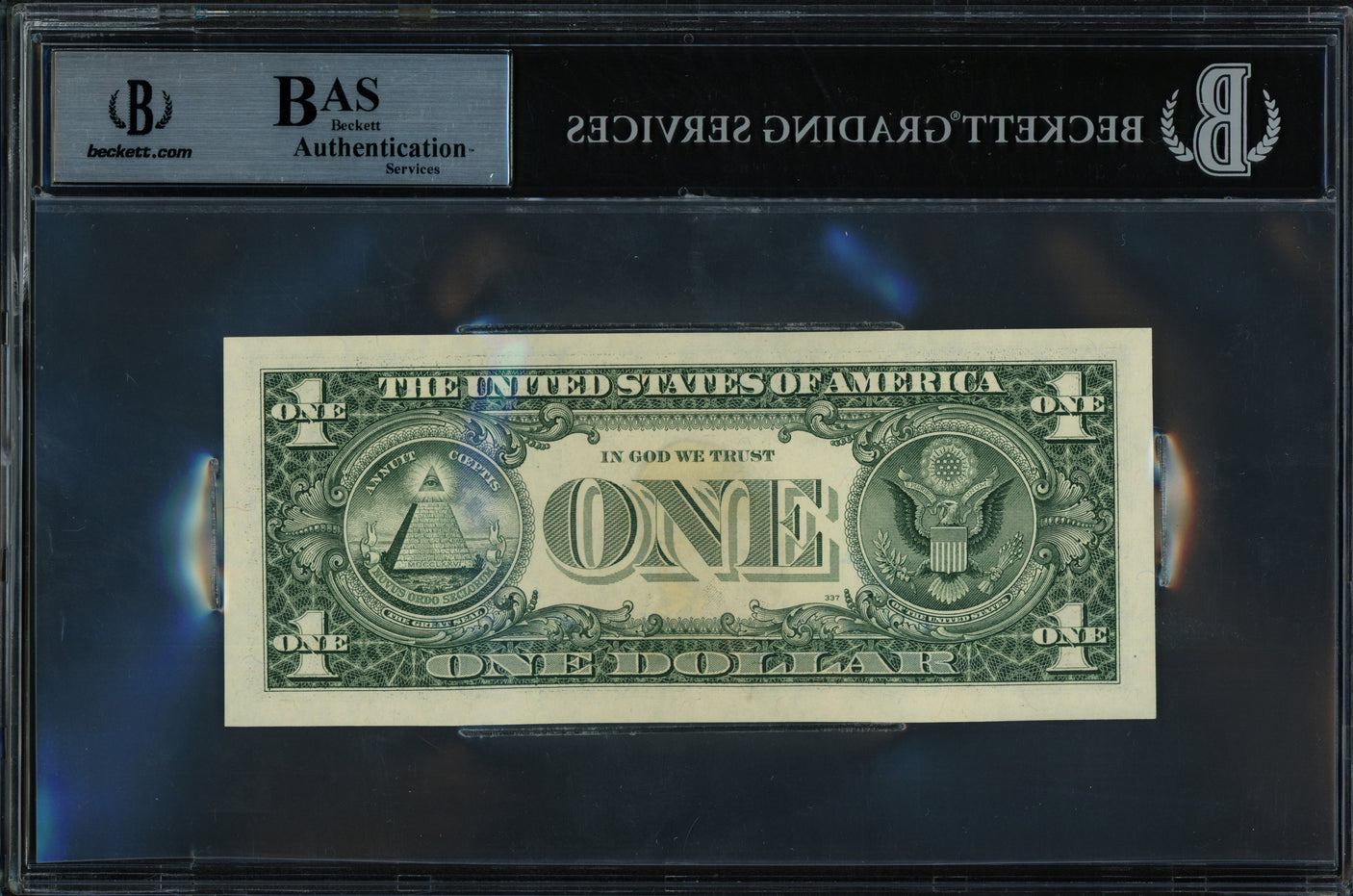 Ted Williams Autographed $1 Bill Currency Boston Red Sox Beckett BAS #17402069