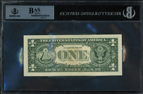 Ted Williams Autographed $1 Bill Currency Boston Red Sox Beckett BAS #17402069