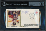 Wayne Gretzky Autographed 1982 First Day Cover Edmonton Oilers Beckett BAS #17833073