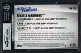 Ken Griffey Jr., Ichiro Suzuki & Felix Hernandez Autographed 2019 Topps Faces of the Franchise Gold 5x7 Card #FOF-26 Seattle Mariners #4/10 Beckett BAS #17402382