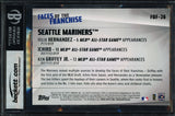 Ken Griffey Jr., Ichiro Suzuki & Felix Hernandez Autographed 2019 Topps Faces of the Franchise 5x7 Card #FOF-26 Seattle Mariners #8/49 Beckett BAS #17401947