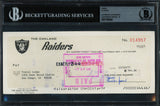 Al Davis Autographed Check Oakland Raiders Auto Grade Gem Mint 10 Beckett BAS #17856682