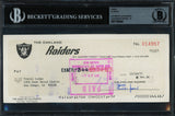 Al Davis Autographed Check Oakland Raiders Auto Grade Gem Mint 10 Beckett BAS #17856682