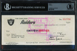 Al Davis Autographed Check Oakland Raiders Owner Beckett BAS #17857438
