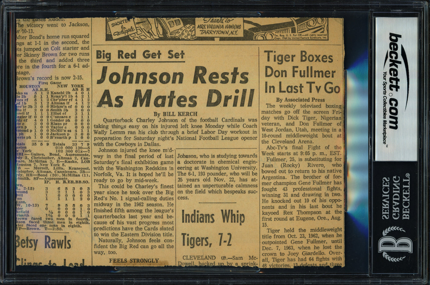 George Sisler, Johnny Keane & Dick Sisler Autographed 5x7 Newspaper Photo Beckett BAS #17857474