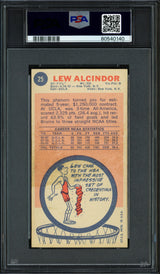 Lew Alcindor 1969 Topps Rookie Card #25 Milwaukee Bucks PSA 5 Kareem Abdul Jabbar PSA/DNA #80540140