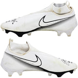 Justin Herbert Autographed Pair Of Game Used White & Black Nike Vapor 360 Pro Cleats Los Angeles Chargers "Game Used, Browns 28 vs Chargers 30, 10/9/22, 228 Yds, & 1 TD" Beckett BAS Witness #W453556 & #W453557