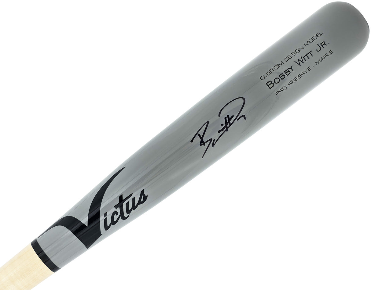 Bobby Witt Jr. Autographed Grey & Blonde Victus Pro Reserve Maple Baseball Bat Kansas City Royals Fanatics Holo Stock #239815