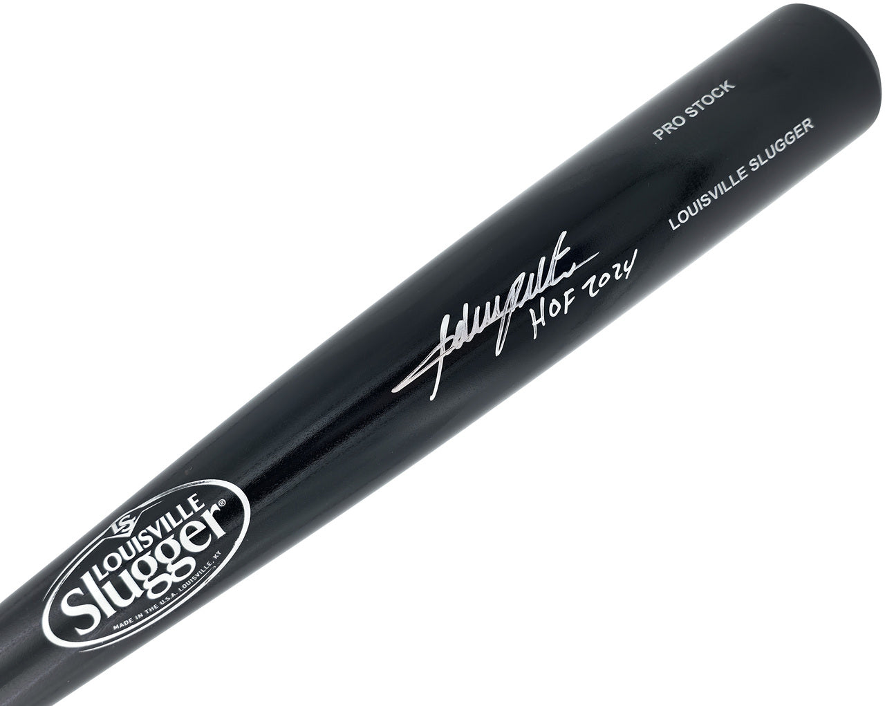 Adrian Beltre Autographed Black Louisville Slugger Pro Stock Baseball Bat Texas Rangers "HOF 2024" Beckett BAS Witness Stock #239820