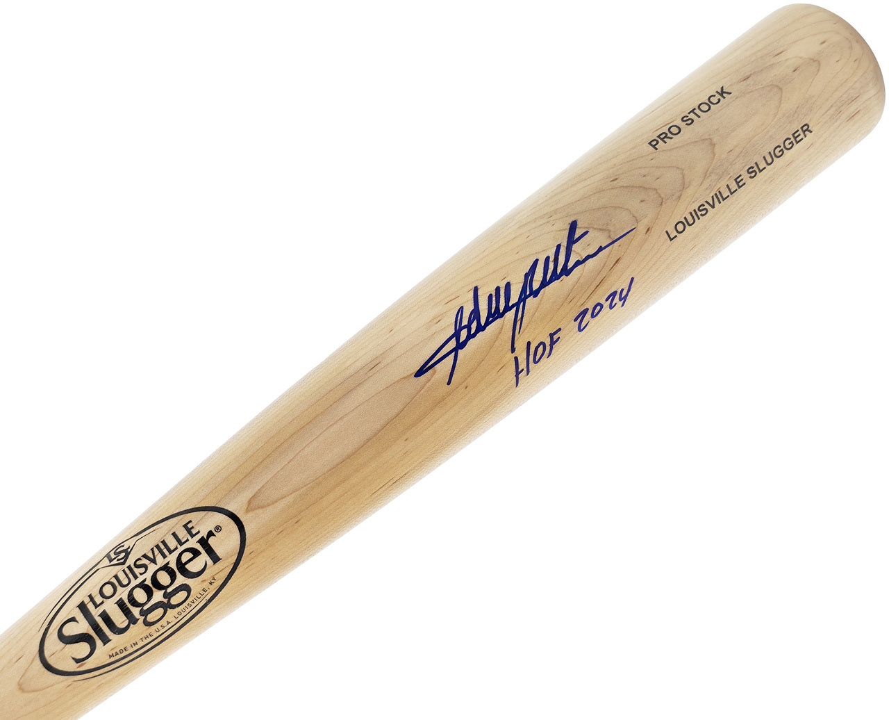 Adrian Beltre Autographed Blonde Louisville Slugger Pro Stock Baseball Bat Texas Rangers "HOF 2024" Beckett BAS Witness Stock #239822