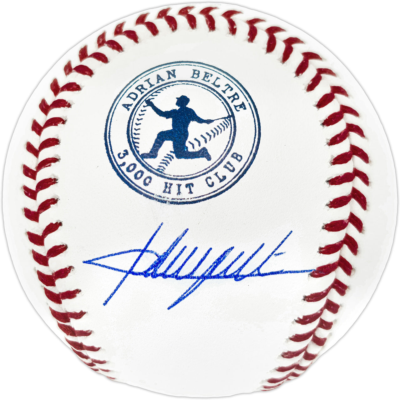 Adrian Beltre Autographed Official 3000th Hit Logo MLB Baseball Texas Rangers Beckett BAS Witness Stock #239817
