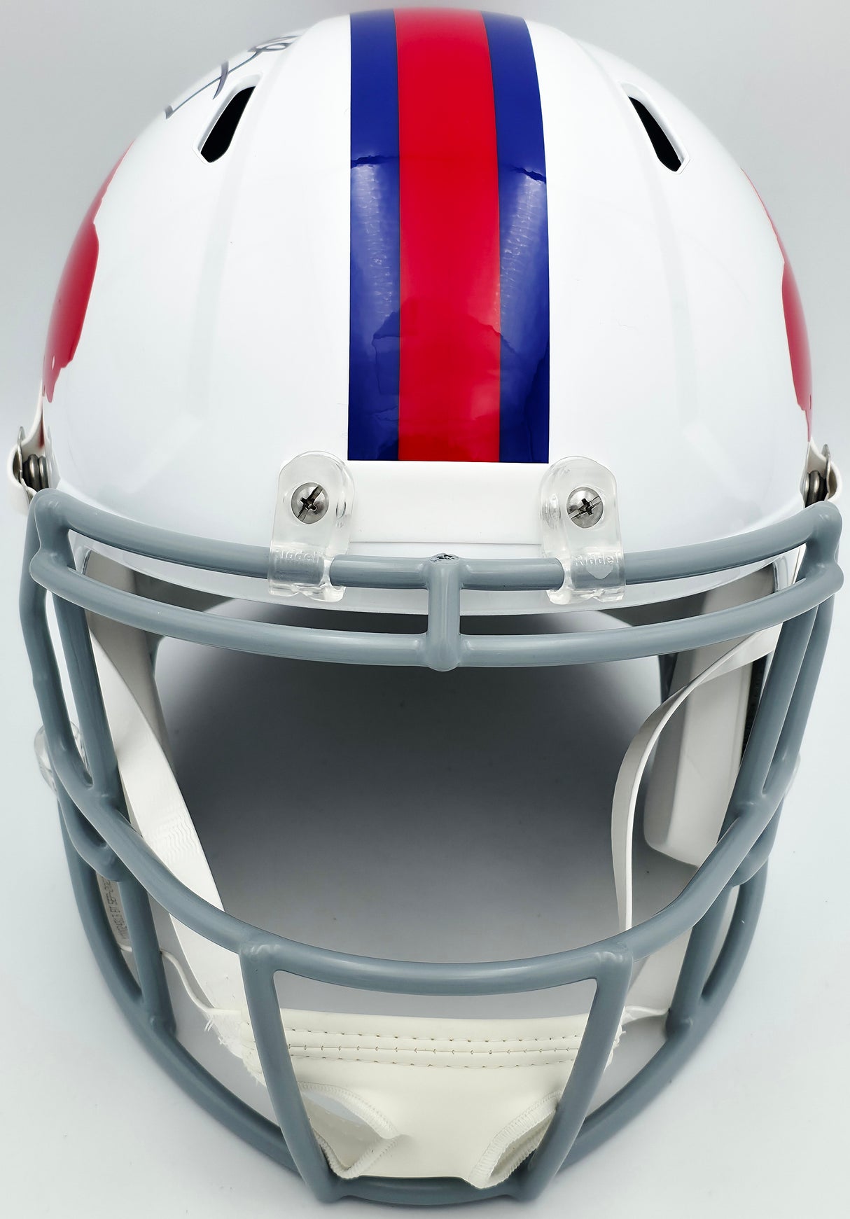 Jim Kelly Autographed Buffalo Bills White Full Size Replica Classic Helmet Beckett BAS Witness Stock #241390