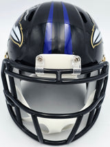Terrell Suggs Autographed Baltimore Ravens Black Speed Mini Helmet Beckett BAS Witness Stock #241393