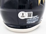 Terrell Suggs Autographed Baltimore Ravens Black Speed Mini Helmet Beckett BAS Witness Stock #241393
